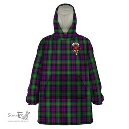Scottish Wilson Clan Family Crest Tartan Snuggie Hoodie Plaid Wearable Blanket Hoodie