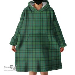 Scottish Ross Hunting Ancient Clan Tartan Snuggie Hoodie Plaid Wearable Blanket Hoodie