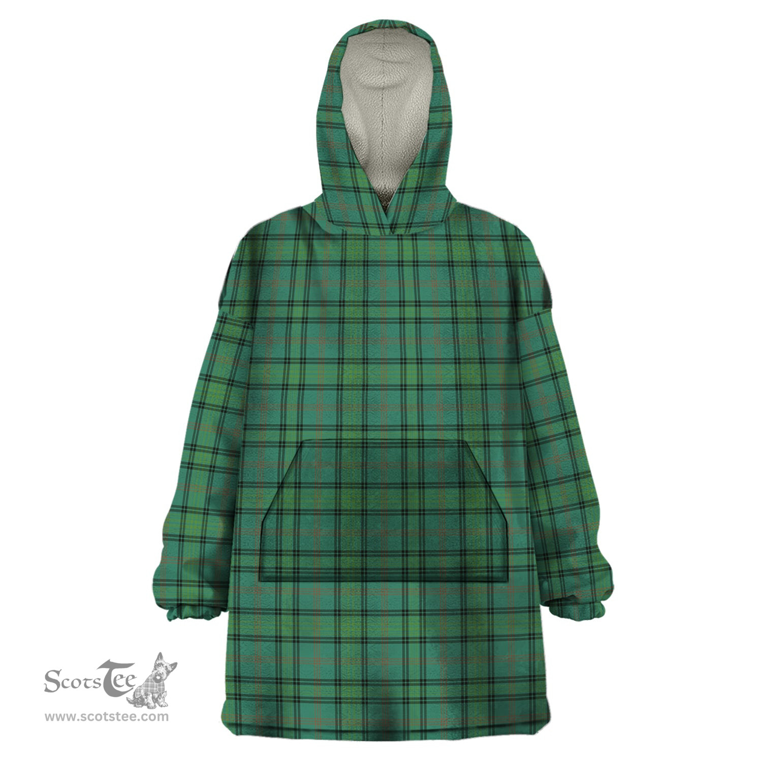 Scottish Ross Hunting Ancient Clan Tartan Snuggie Hoodie Plaid Wearable Blanket Hoodie