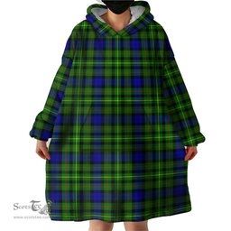 Scottish Rollo Modern Clan Tartan Snuggie Hoodie Plaid Wearable Blanket Hoodie