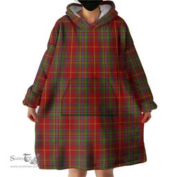 Scottish Wren Clan Tartan Snuggie Hoodie Plaid Wearable Blanket Hoodie
