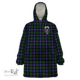 Scottish Russell Modern Clan Family Crest Tartan Snuggie Hoodie Plaid Wearable Blanket Hoodie