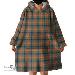 Scottish Wilson Ancient Clan Tartan Snuggie Hoodie Plaid Wearable Blanket Hoodie