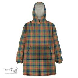 Scottish Wilson Ancient Clan Tartan Snuggie Hoodie Plaid Wearable Blanket Hoodie
