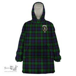 Scottish Stewart Old Clan Family Crest Tartan Snuggie Hoodie Plaid Wearable Blanket Hoodie