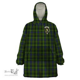Scottish Stewart Hunting Clan Family Crest Tartan Snuggie Hoodie Plaid Wearable Blanket Hoodie