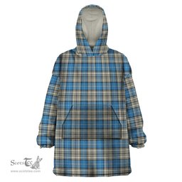 Scottish Napier Ancient Clan Tartan Snuggie Hoodie Plaid Wearable Blanket Hoodie