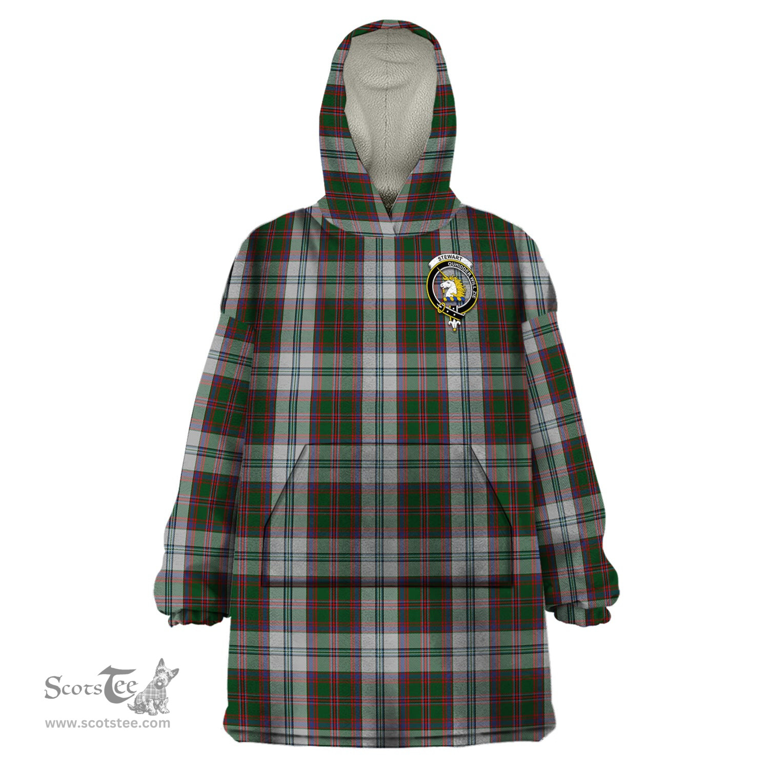 Scottish Stewart of Appin Dress Clan Family Crest Tartan Snuggie Hoodie Plaid Wearable Blanket Hoodie