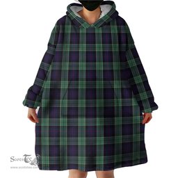 Scottish Syme Clan Tartan Snuggie Hoodie Plaid Wearable Blanket Hoodie
