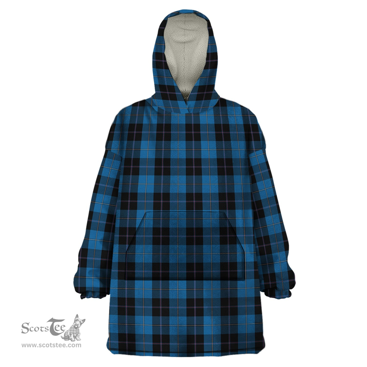 Scottish Sorbie Clan Tartan Snuggie Hoodie Plaid Wearable Blanket Hoodie