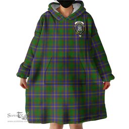 Scottish Strange of Balkaskie Clan Family Crest Tartan Snuggie Hoodie Plaid Wearable Blanket Hoodie
