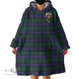 Scottish Sinclair Hunting Modern Clan Family Crest Tartan Snuggie Hoodie Plaid Wearable Blanket Hoodie