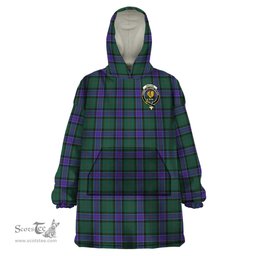 Scottish Sinclair Hunting Modern Clan Family Crest Tartan Snuggie Hoodie Plaid Wearable Blanket Hoodie