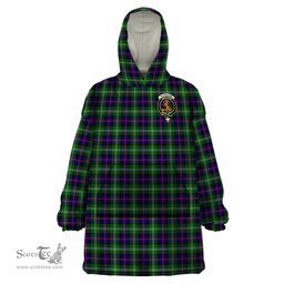 Scottish Sutherland Modern Clan Family Crest Tartan Snuggie Hoodie Plaid Wearable Blanket Hoodie