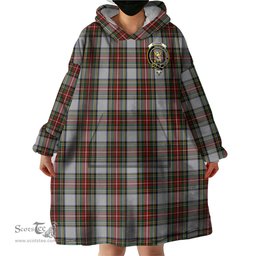 Scottish Stewart Dress Clan Family Crest Tartan Snuggie Hoodie Plaid Wearable Blanket Hoodie