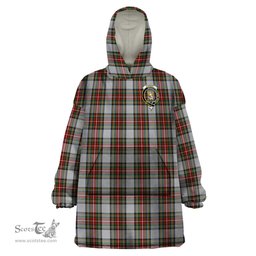 Scottish Stewart Dress Clan Family Crest Tartan Snuggie Hoodie Plaid Wearable Blanket Hoodie