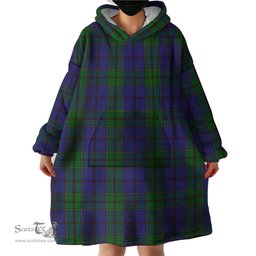 Scottish Strachan Clan Tartan Snuggie Hoodie Plaid Wearable Blanket Hoodie