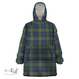 Scottish Nicolson Hunting Ancient Clan Tartan Snuggie Hoodie Plaid Wearable Blanket Hoodie
