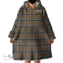 Scottish Thomson Camel Clan Family Crest Tartan Snuggie Hoodie Plaid Wearable Blanket Hoodie