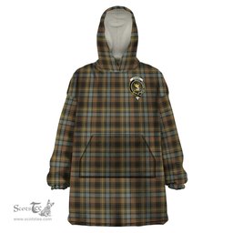 Scottish Stewart Hunting Weathered Clan Family Crest Tartan Snuggie Hoodie Plaid Wearable Blanket Hoodie