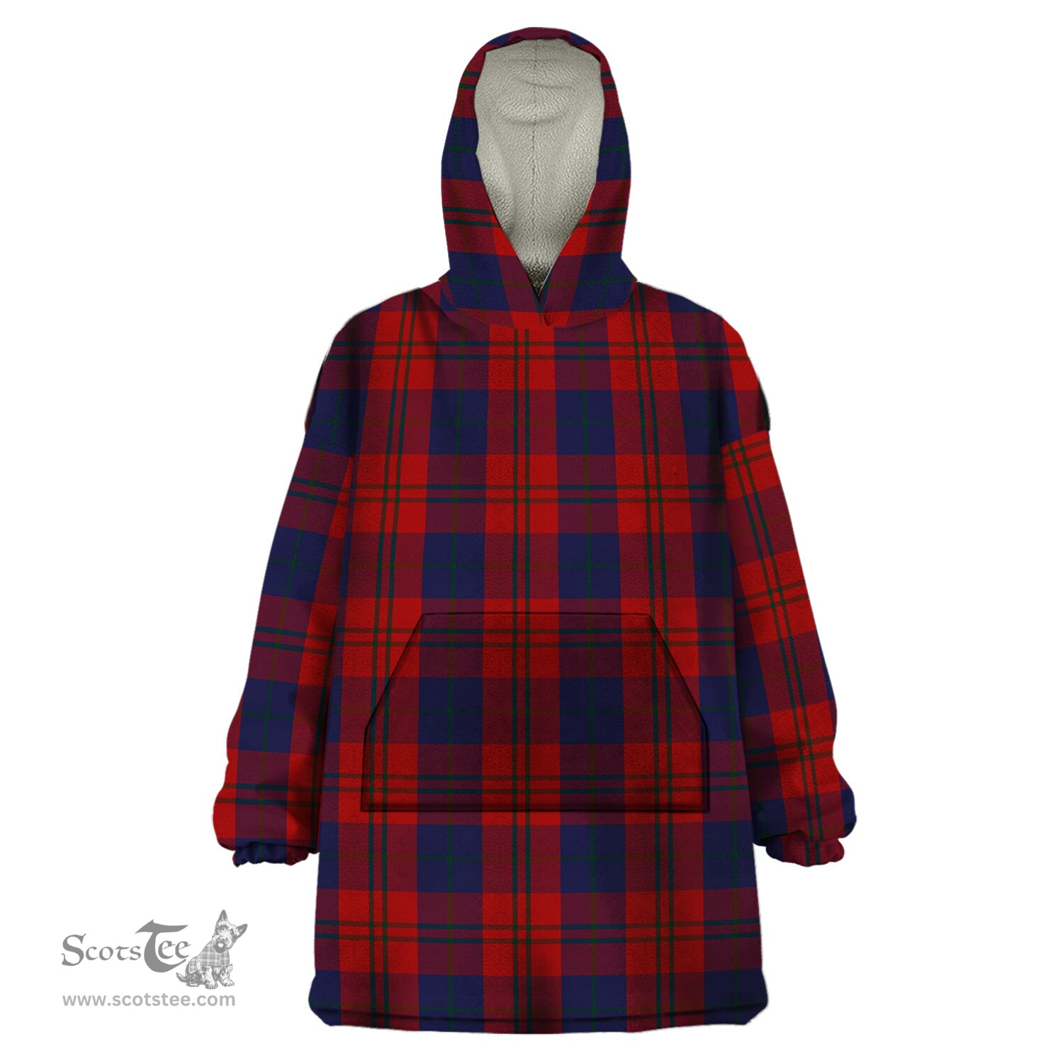 Scottish Wotherspoon Clan Tartan Snuggie Hoodie Plaid Wearable Blanket Hoodie