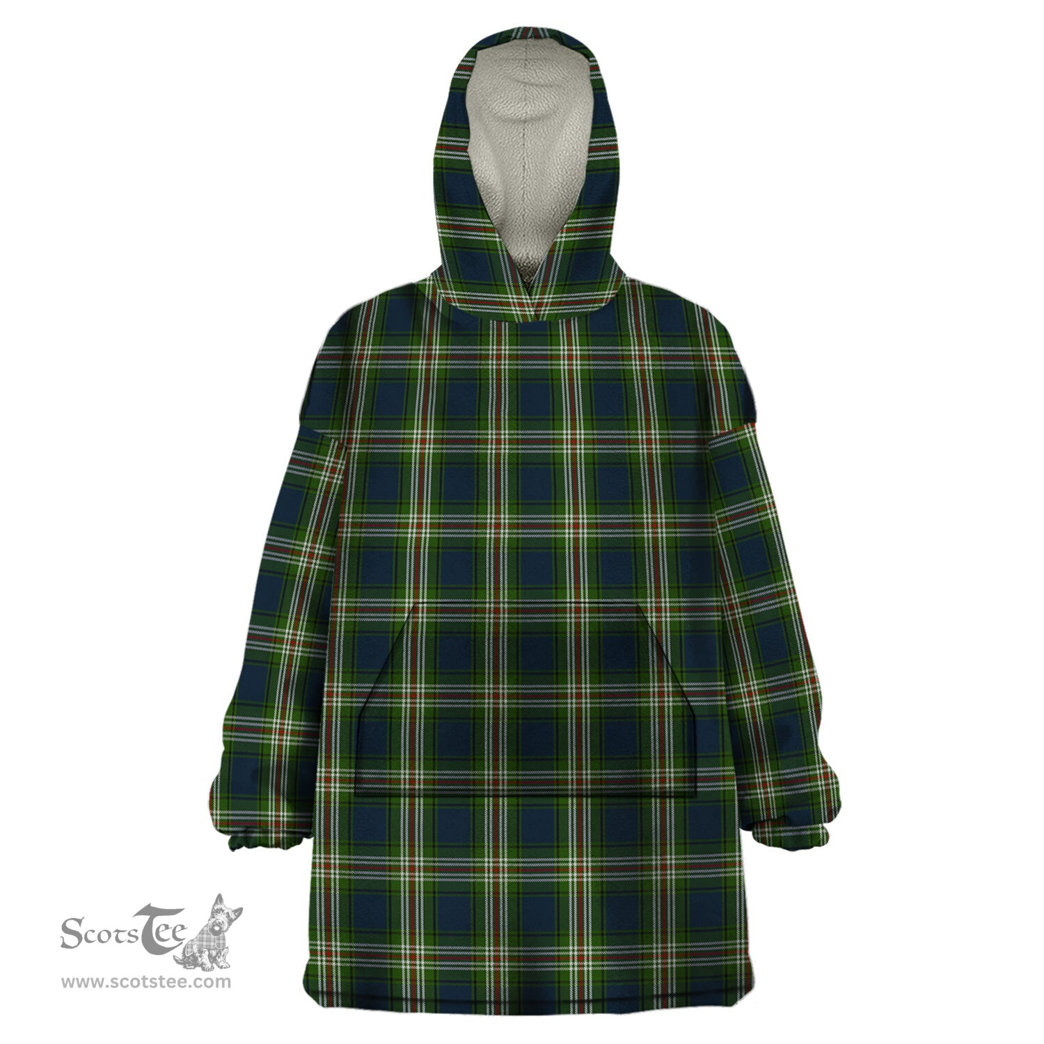 Scottish Todd Clan Tartan Snuggie Hoodie Plaid Wearable Blanket Hoodie