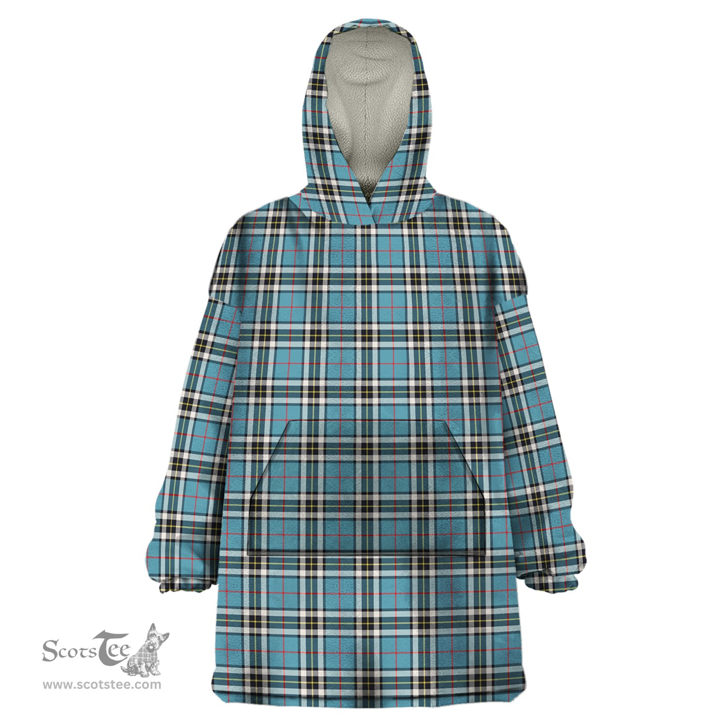 Scottish Thomson Clan Tartan Snuggie Hoodie Plaid Wearable Blanket Hoodie