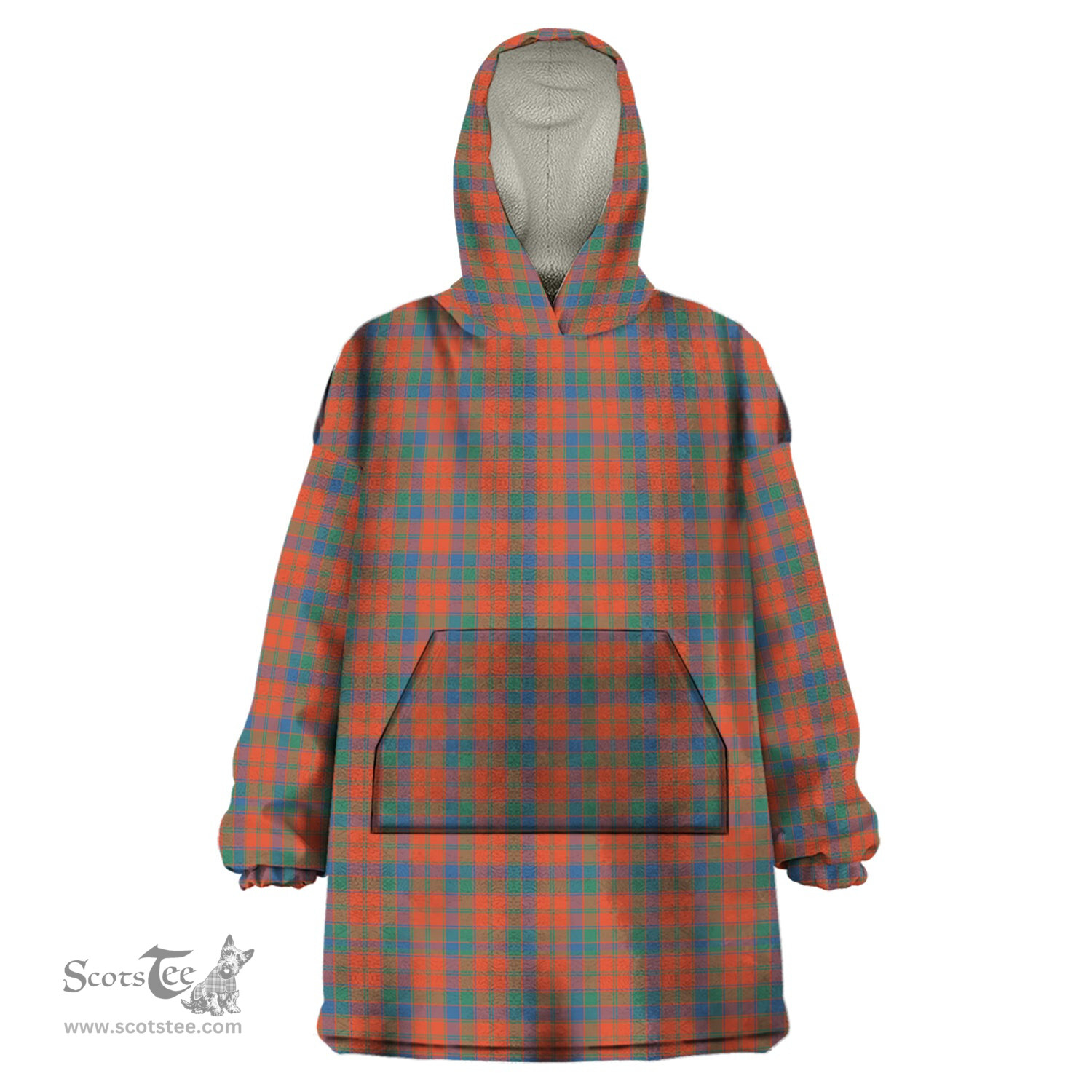 Scottish Robertson Ancient Clan Tartan Snuggie Hoodie Plaid Wearable Blanket Hoodie