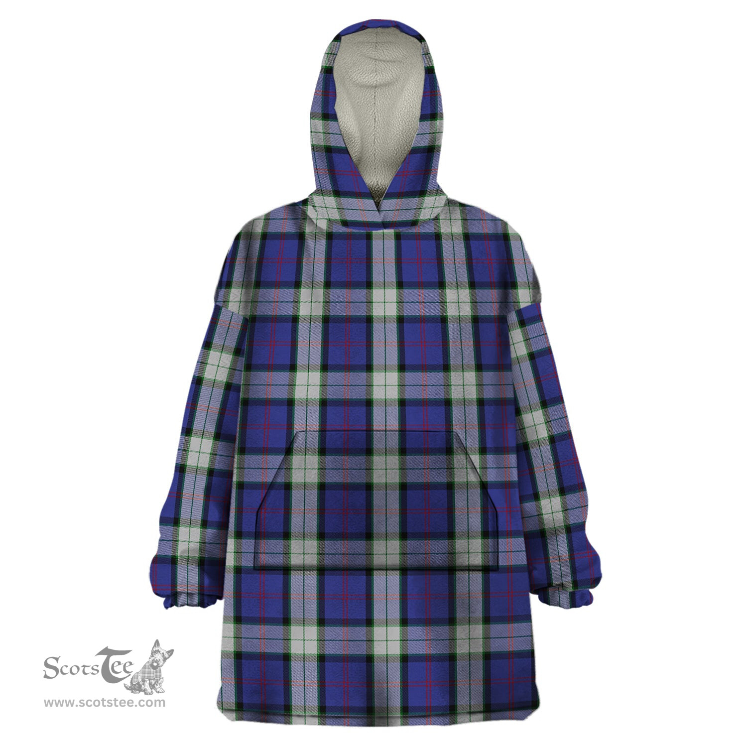 Scottish Sinclair Dress Clan Tartan Snuggie Hoodie Plaid Wearable Blanket Hoodie