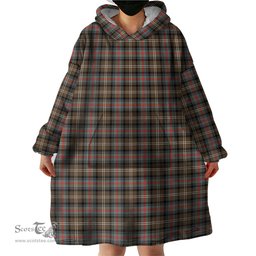Scottish Sutherland Weathered Clan Tartan Snuggie Hoodie Plaid Wearable Blanket Hoodie