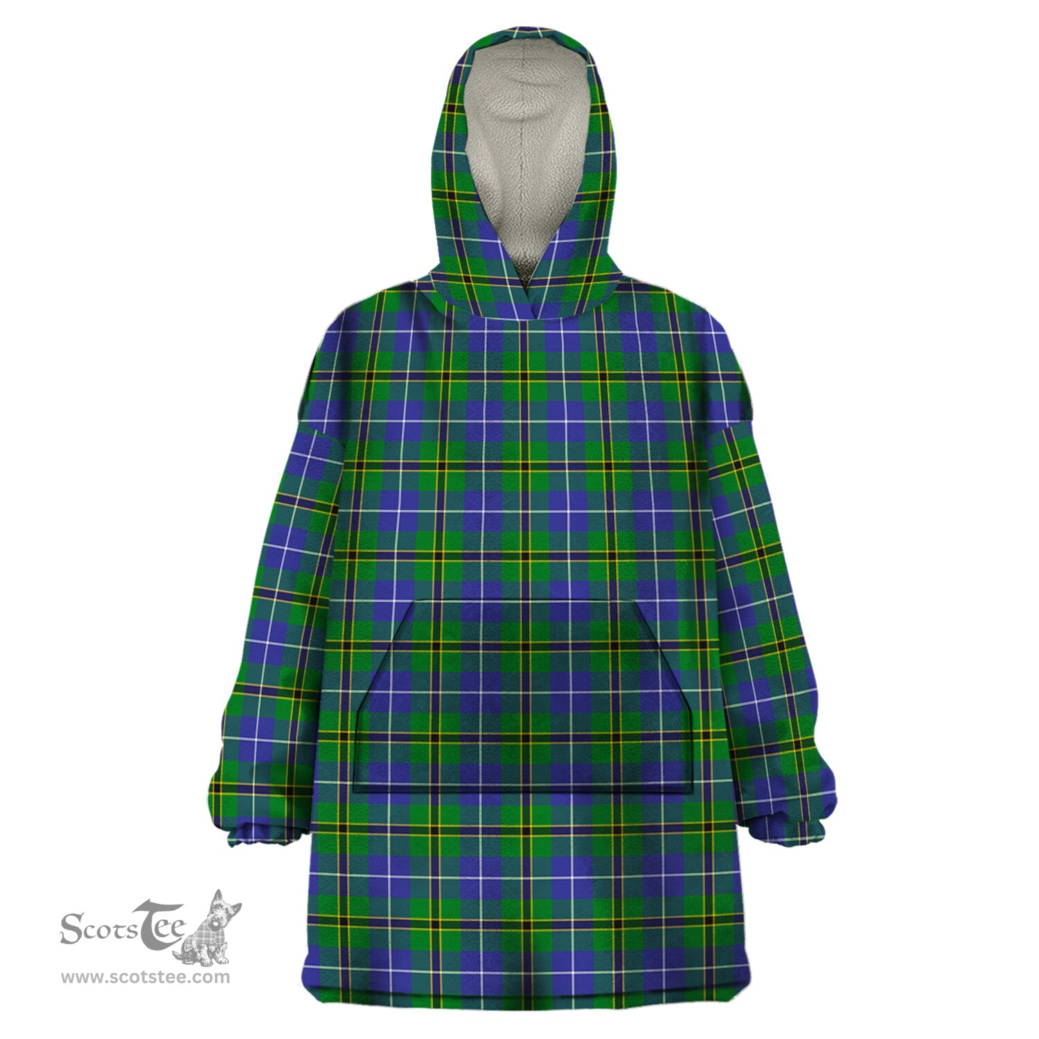 Scottish Turnbull Hunting Clan Tartan Snuggie Hoodie Plaid Wearable Blanket Hoodie