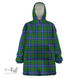 Scottish Turnbull Hunting Clan Tartan Snuggie Hoodie Plaid Wearable Blanket Hoodie