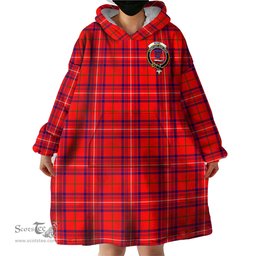 Scottish Rose Modern Clan Family Crest Tartan Snuggie Hoodie Plaid Wearable Blanket Hoodie