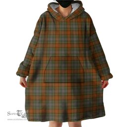 Scottish Teallach Clan Tartan Snuggie Hoodie Plaid Wearable Blanket Hoodie