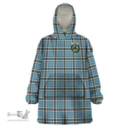Scottish Thomson Clan Family Crest Tartan Snuggie Hoodie Plaid Wearable Blanket Hoodie