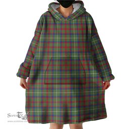 Scottish Shaw Green Modern Clan Tartan Snuggie Hoodie Plaid Wearable Blanket Hoodie