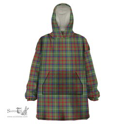 Scottish Shaw Green Modern Clan Tartan Snuggie Hoodie Plaid Wearable Blanket Hoodie