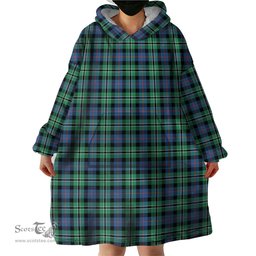 Scottish Rose Hunting Ancient Clan Tartan Snuggie Hoodie Plaid Wearable Blanket Hoodie