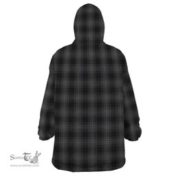 Scottish Stewart Mourning Clan Tartan Snuggie Hoodie Plaid Wearable Blanket Hoodie
