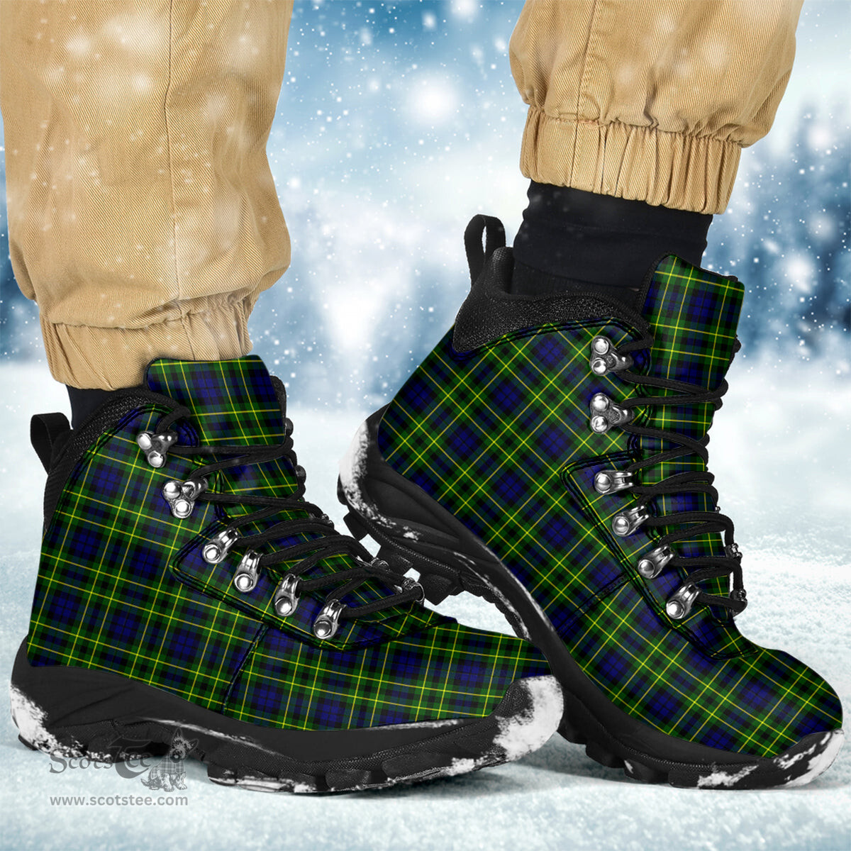 Scottish Campbell of Breadalbane Modern Clan Tartan Alpine Boots