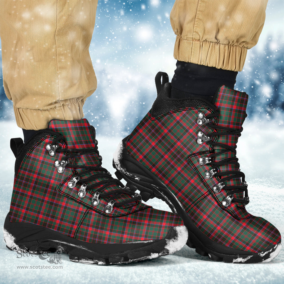 Scottish Cumming Hunting Modern Clan Tartan Alpine Boots