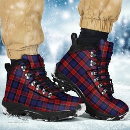 Scottish Graham of Menteith Red Clan Tartan Alpine Boots