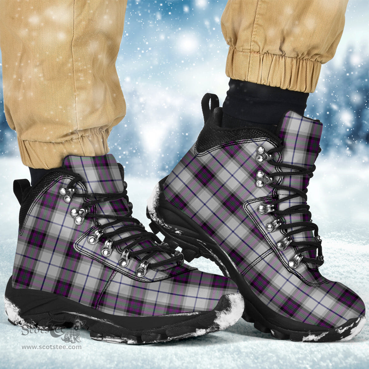 Scottish Alexander of Menstry Dress Clan Tartan Alpine Boots