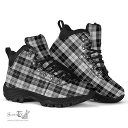 Scottish Erskine Black and White Clan Tartan Alpine Boots
