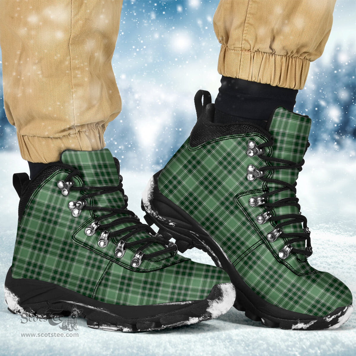 Scottish MacDonald Lord of the Isles Hunting Clan Tartan Alpine Boots