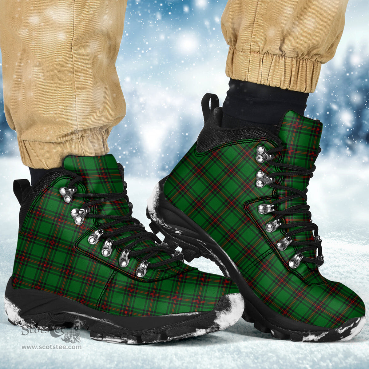 Scottish Lundin Clan Tartan Alpine Boots