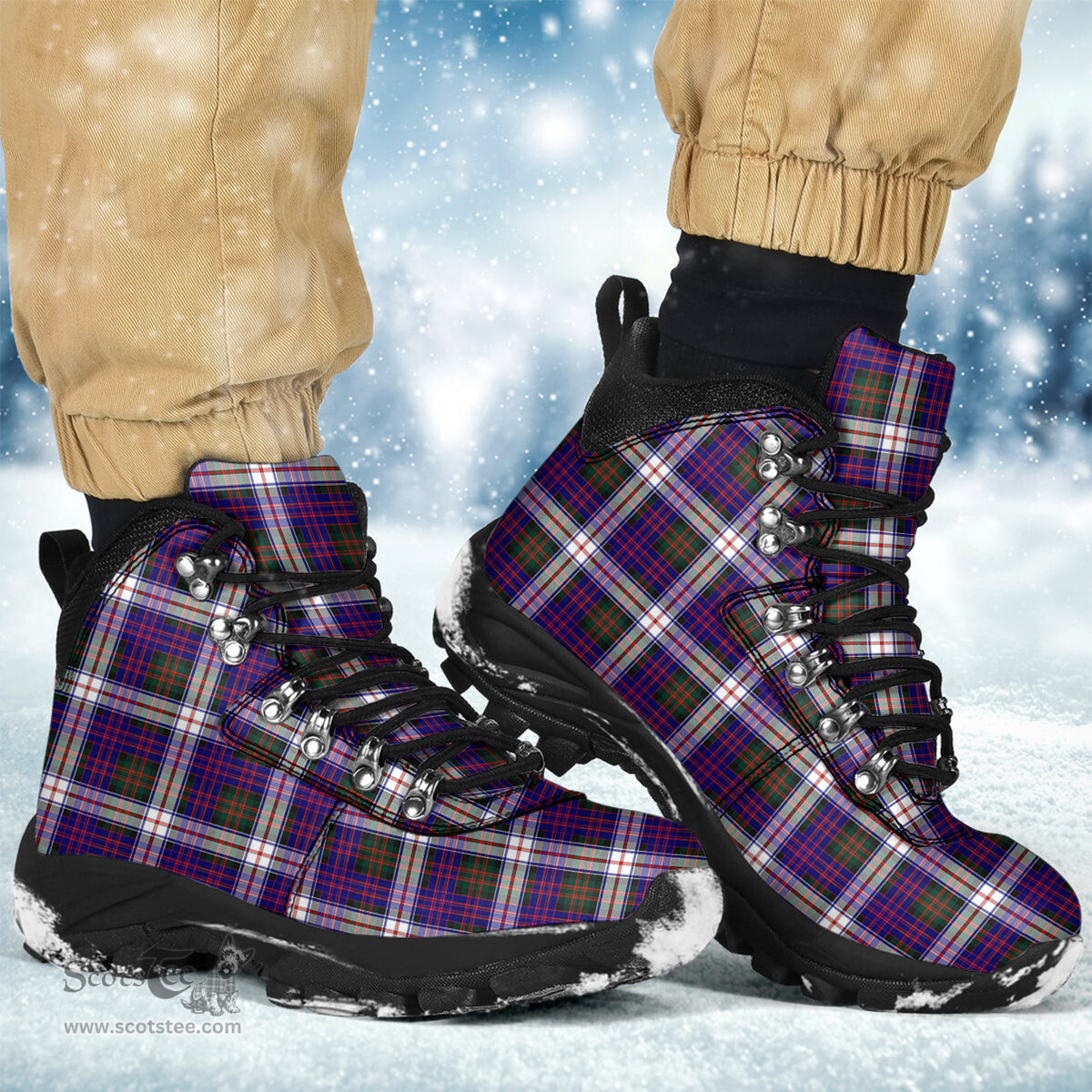 Scottish MacDonald Dress Modern Clan Tartan Alpine Boots