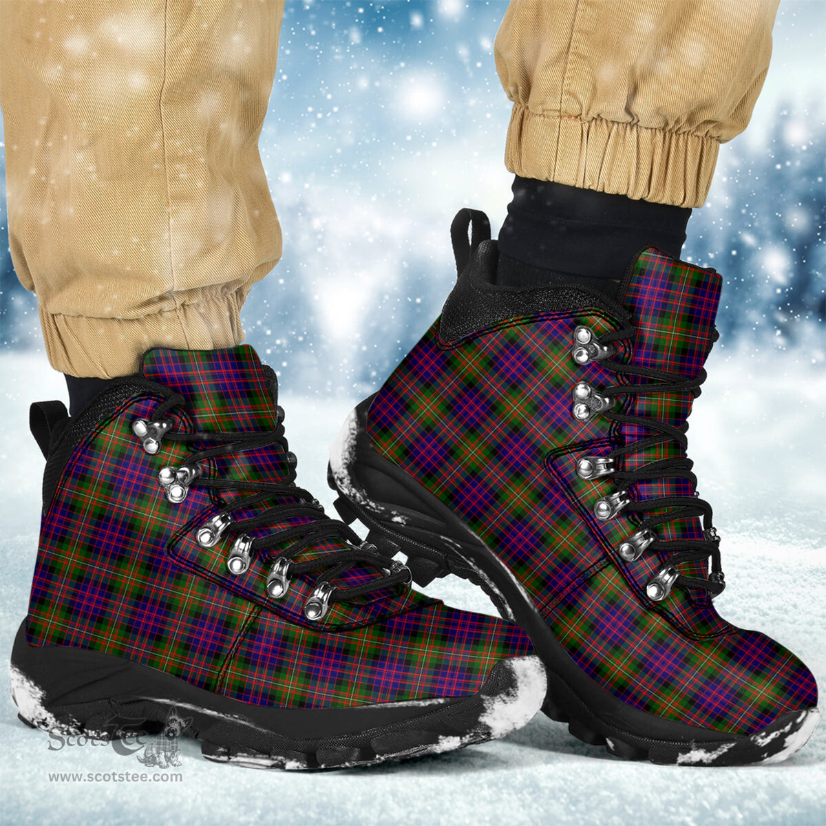 Scottish MacDonell of Glengarry Modern Clan Tartan Alpine Boots