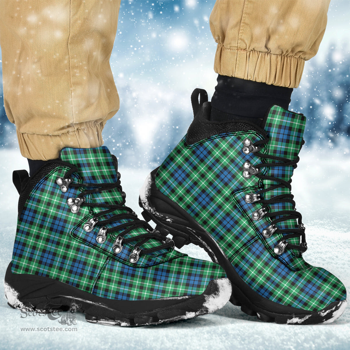 Scottish Graham of Montrose Ancient Clan Tartan Alpine Boots