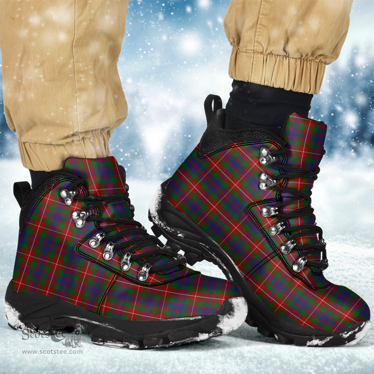 Scottish Fraser of Lovat Clan Tartan Alpine Boots